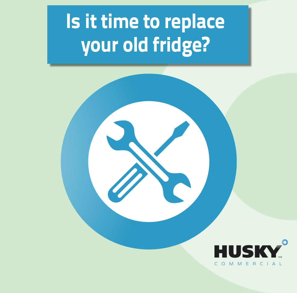 A wrench and screwdriver form an "X." The tools are centered within a white circle, outlined by a blue ring. The background features soft green gradients.