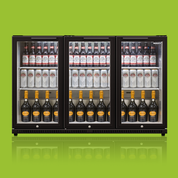 Triple door bar fridge